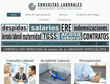 Tablet Screenshot of consultaslaborales.org